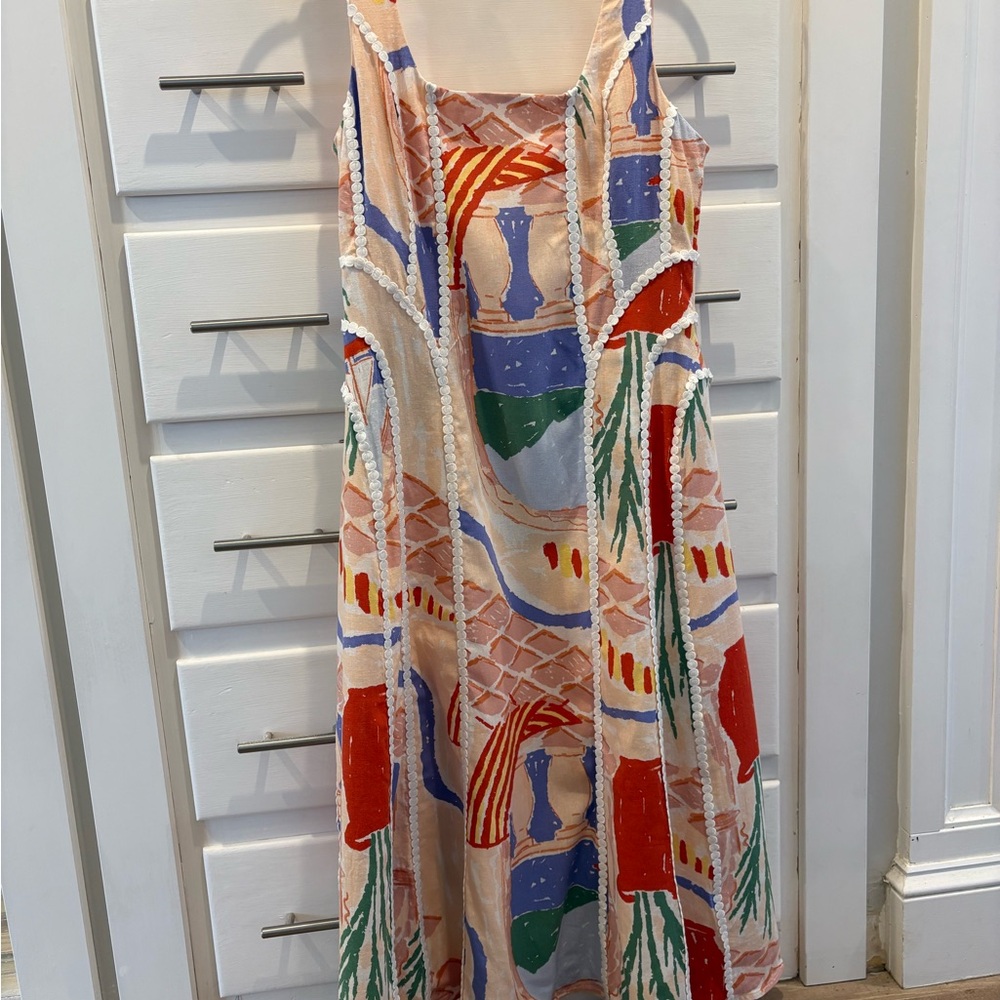 Christian Lacroix Colorful Abstract Midi Dress